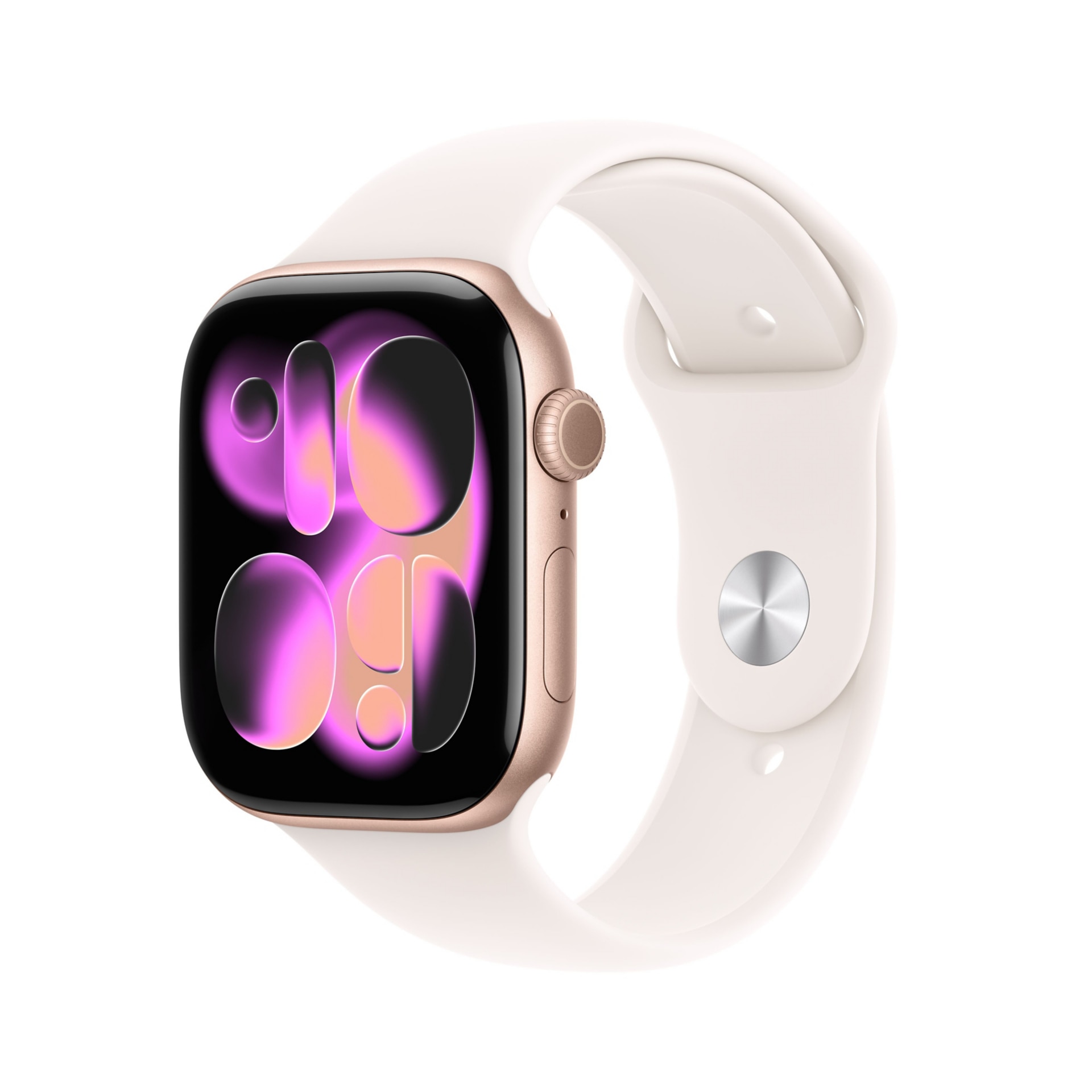 Apple Watch Series 11 GPS 46mm Rose Gold Aluminum Case - Light Blush Sport