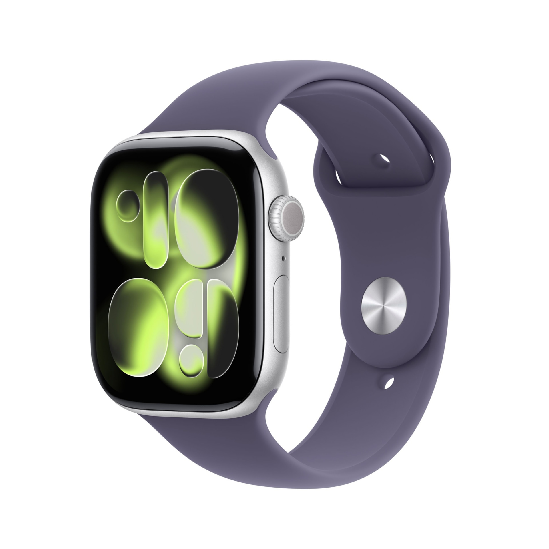 Apple Watch Series 11 GPS 46mm Silver Aluminum Case - Purple Fog Sport Band