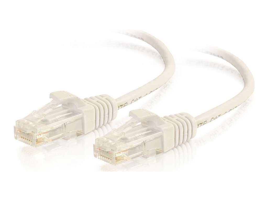 C2G 0.5ft (0.3m) Cat6 Snagless Unshielded (UTP) Slim Ethernet Network Patch Cable - M/M - White