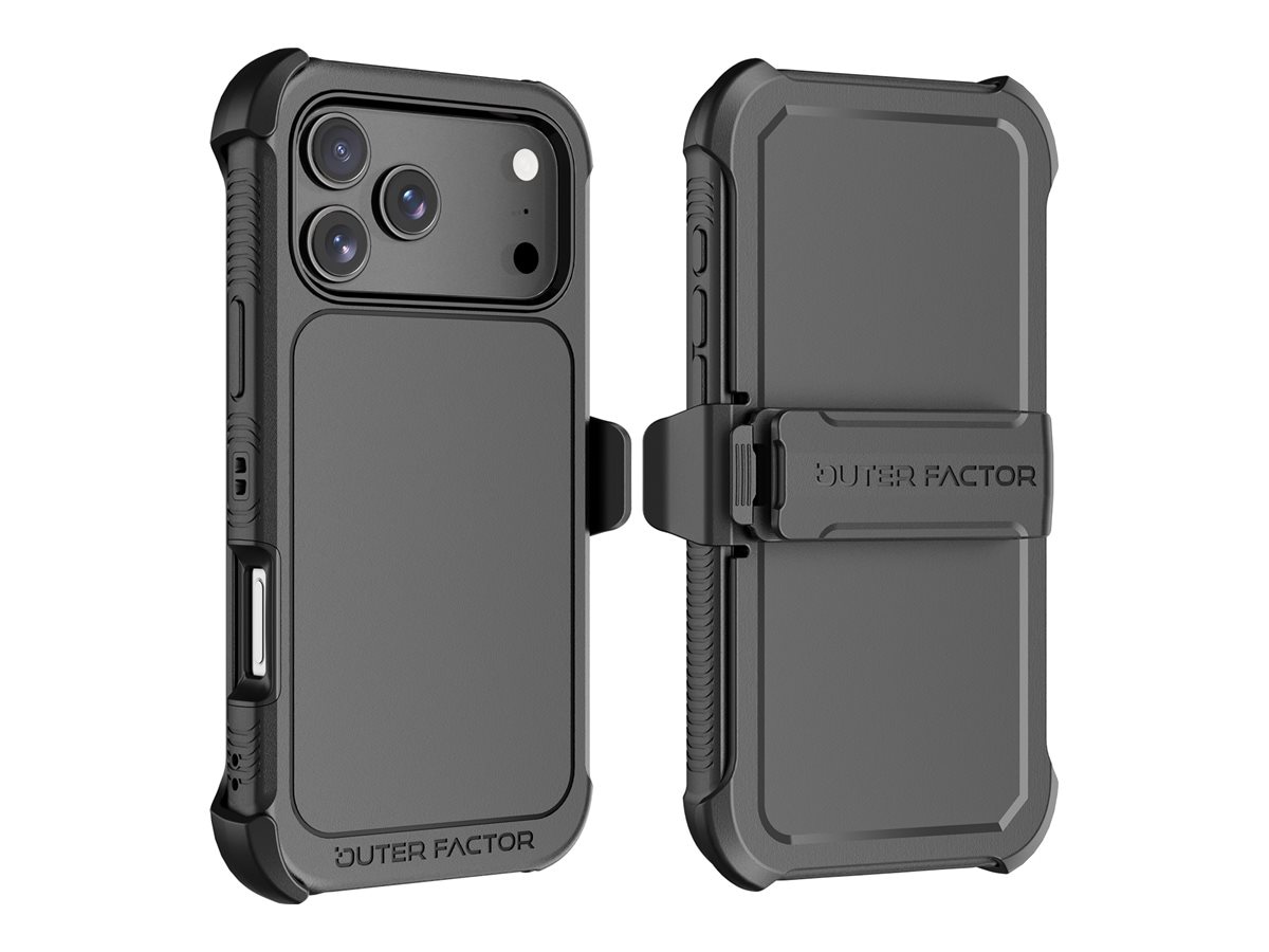 OuterFactor WorkForce Mobile MAG Case, Belt Clip, iPhone 17 Pro Max, Black