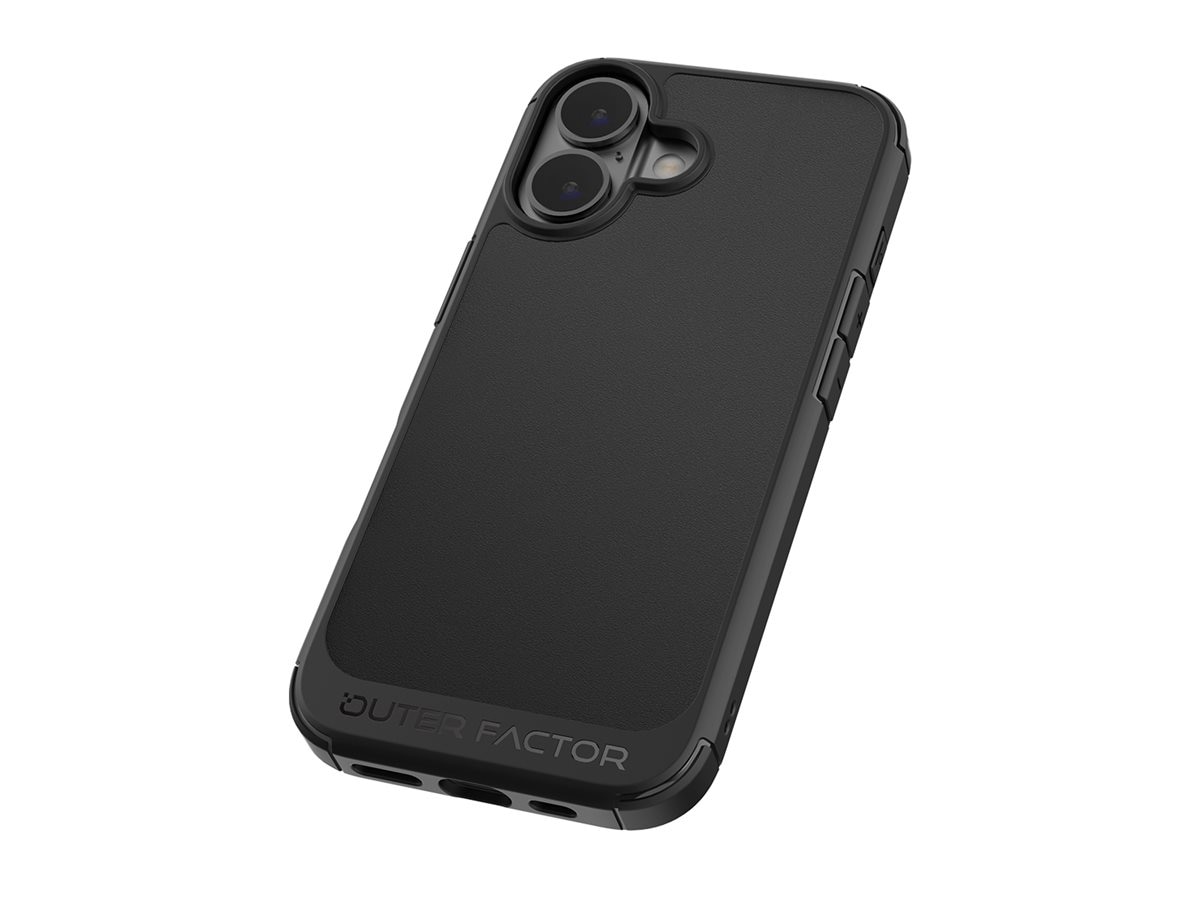 OuterFactor Element Case, iPhone 17, Black, Magnetic Ring Included
