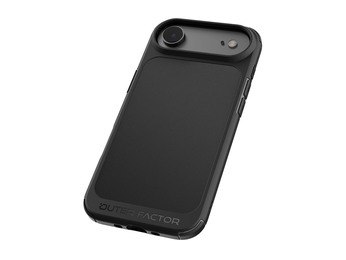 OuterFactor Element Case, iPhone 17 Air, Black, Magnetic Ring Included