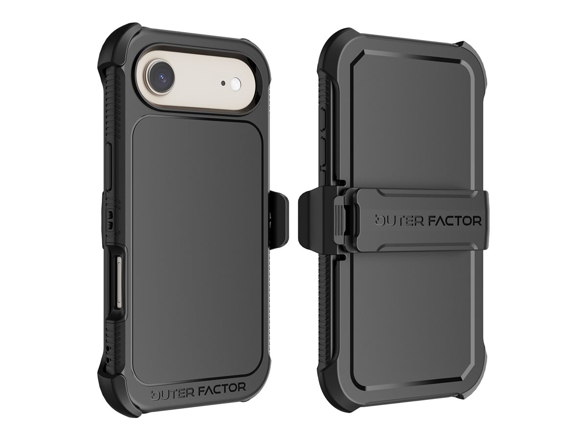 OuterFactor WorkForce Mobile MAG Case with Belt Clip, iPhone 17 Air, Black