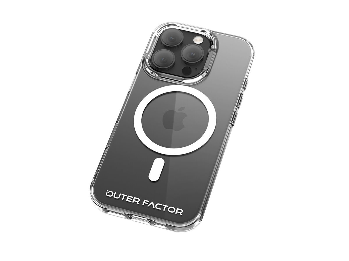 OuterFactor Ascend Case, iPhone 17 Pro, Clear, Magnetic Ring Included