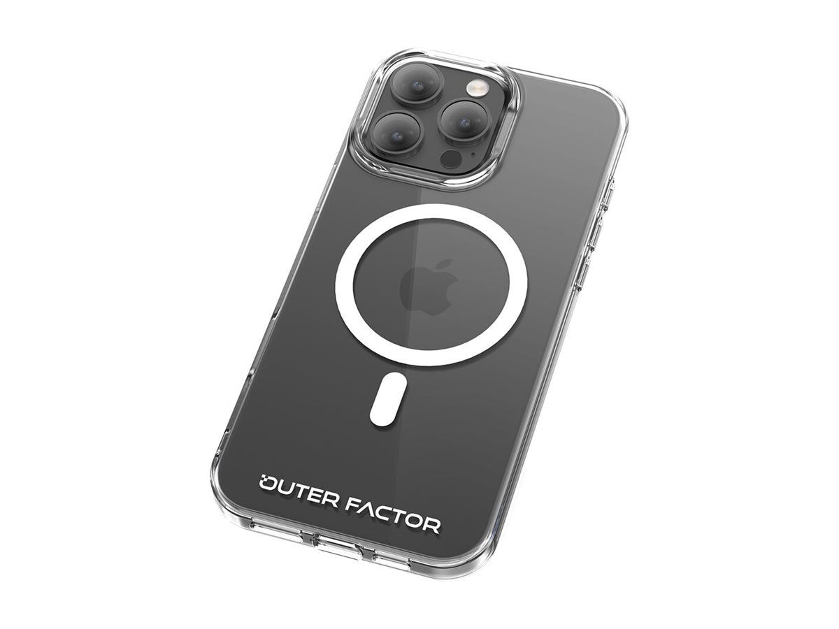 OuterFactor Ascend Case, iPhone 17 Pro Max, Clear, Magnetic Ring Included