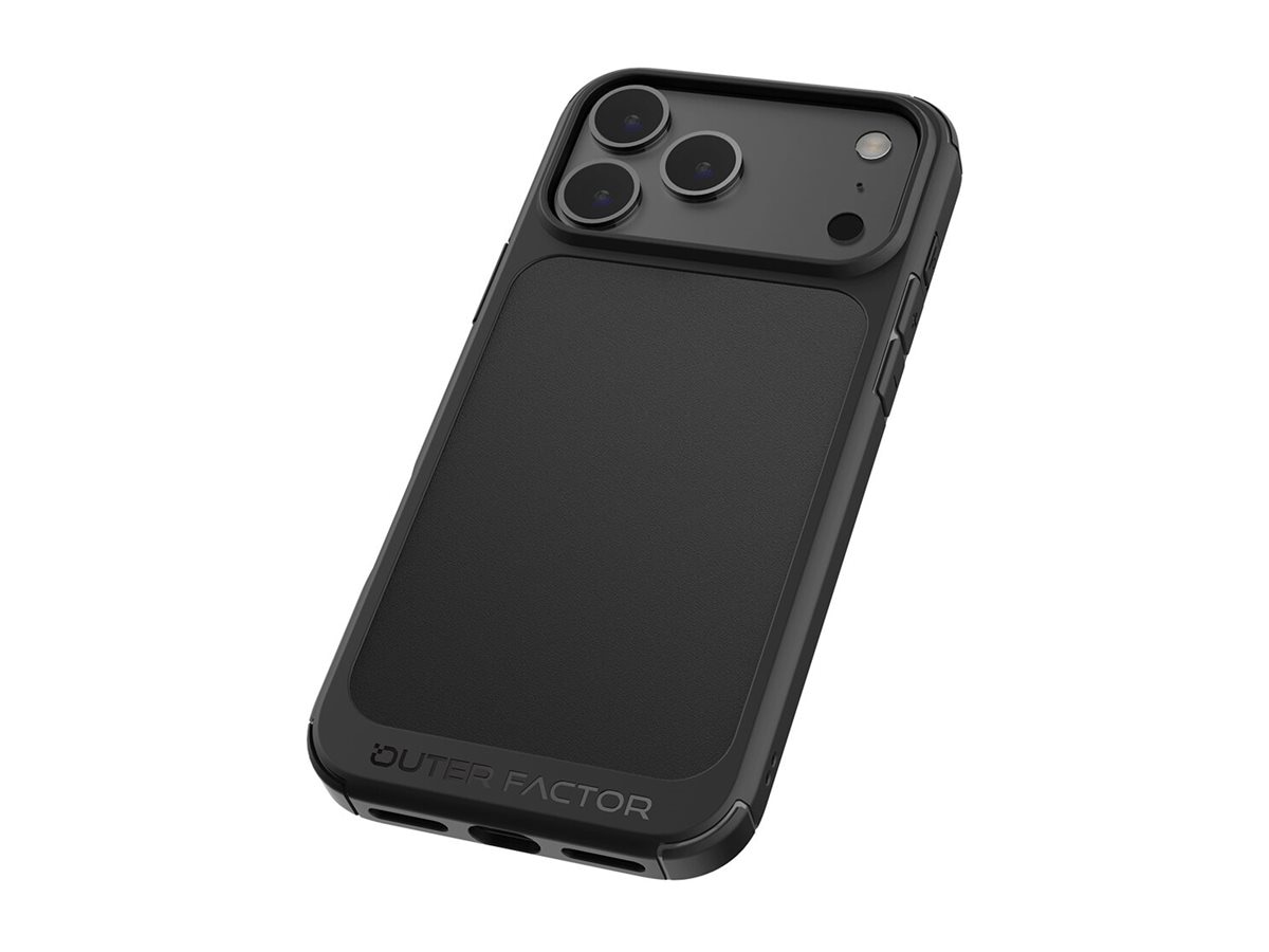OuterFactor Element Case, iPhone 17 Pro Max, Black, Magnetic Ring Included