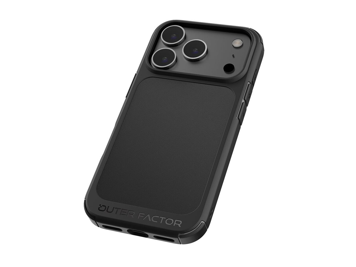 OuterFactor Element Case, iPhone 17 Pro, Black, Magnetic Ring Included