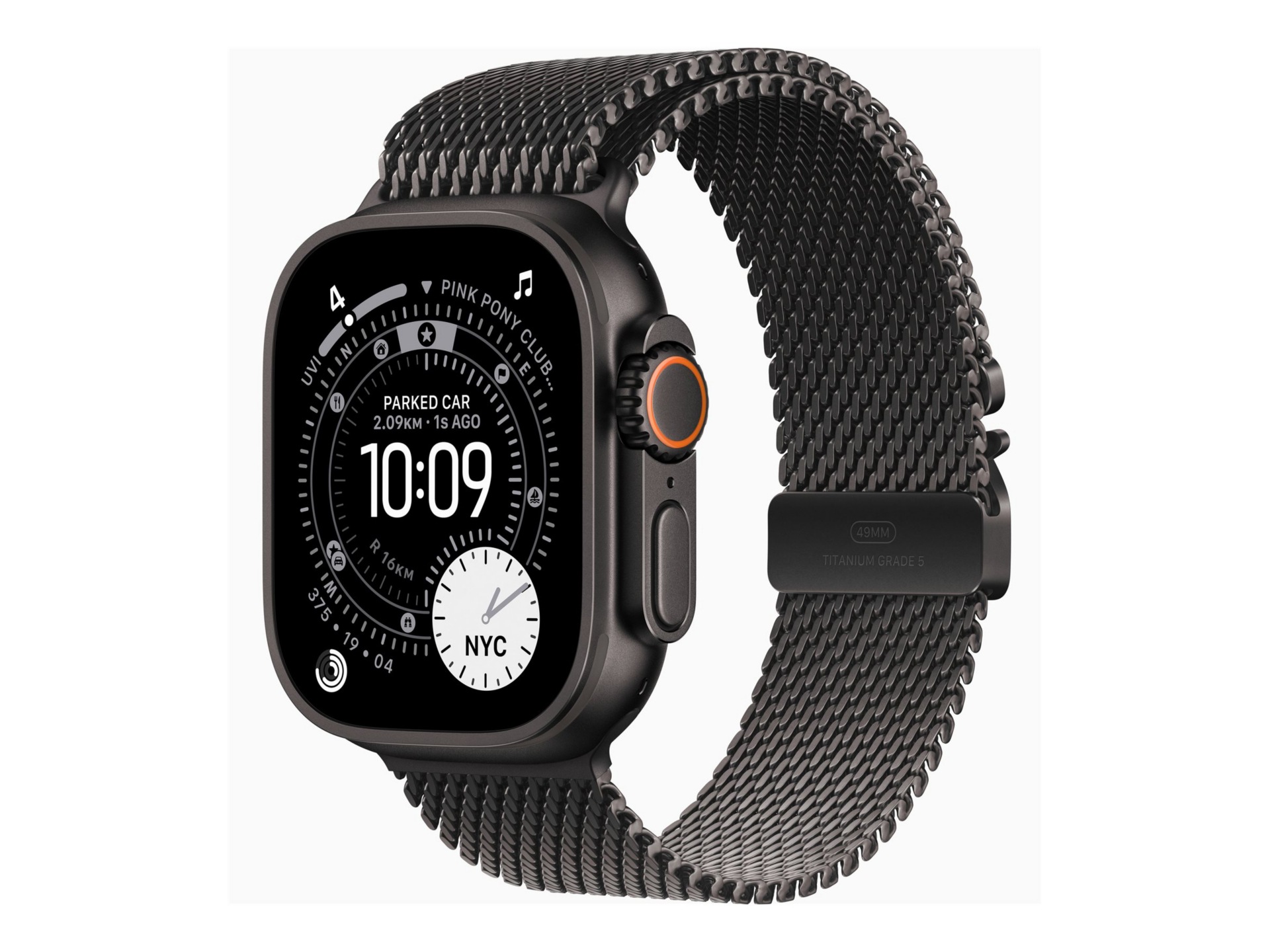 Apple Watch Ultra 3 - black titanium - Yes smart watch with milanese loop -