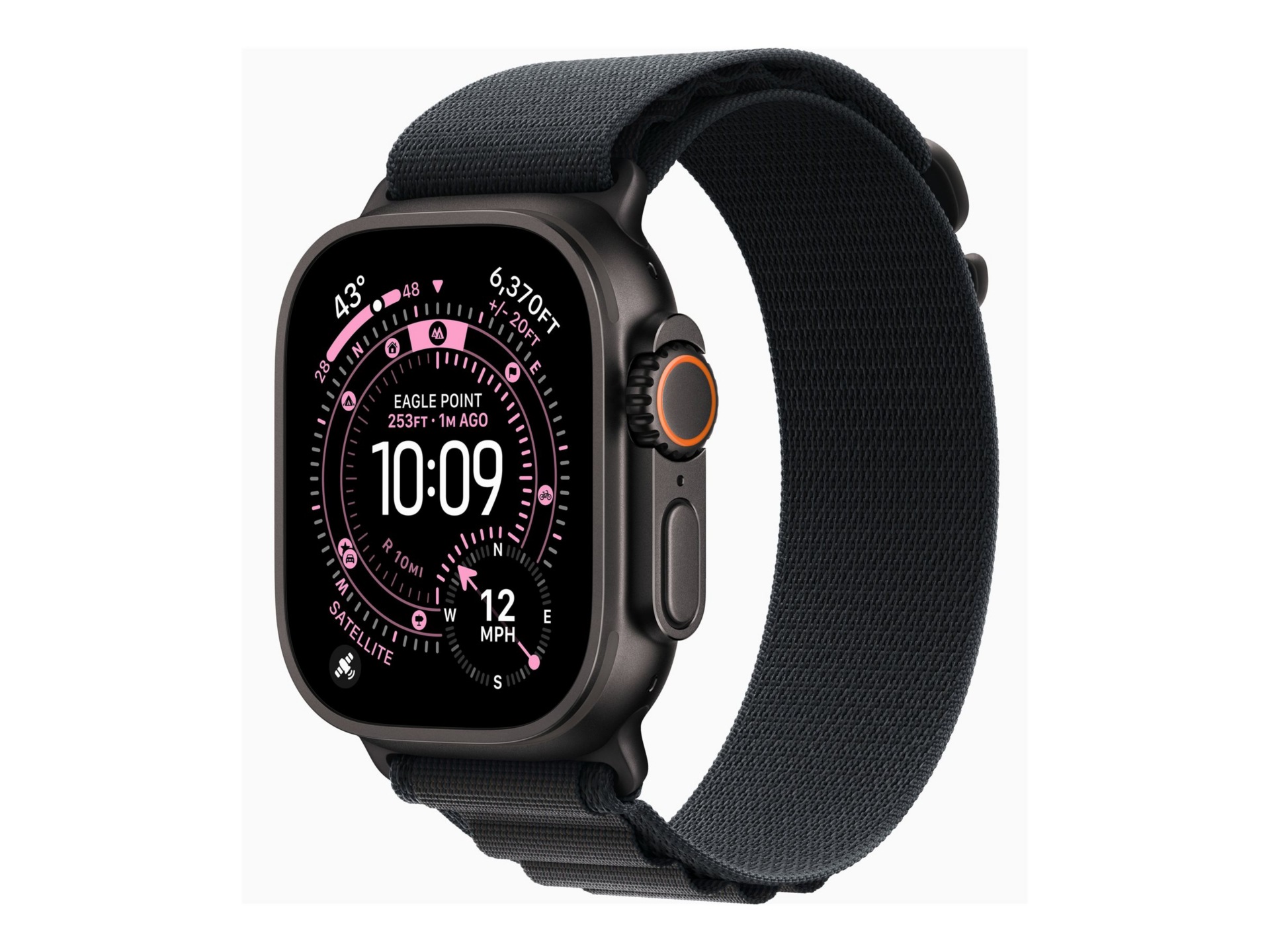 Apple Watch Ultra 3 - black titanium - Yes smart watch with milanese loop -
