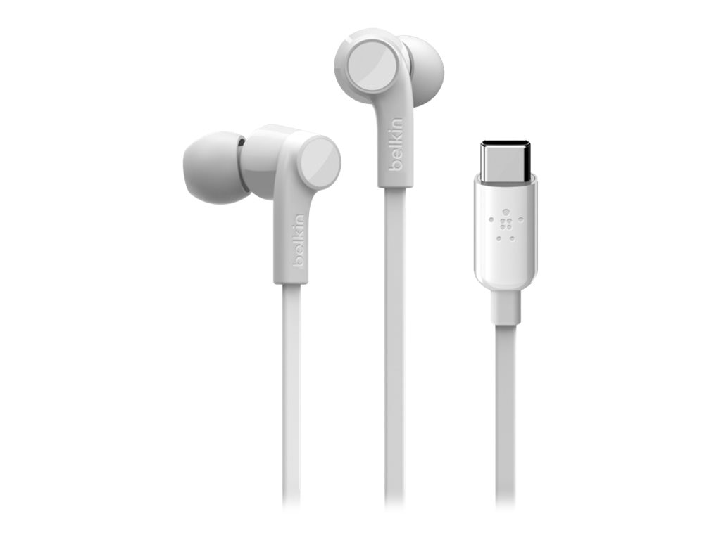 Belkin SoundForm Wired Earbuds with USB-C Connector - White