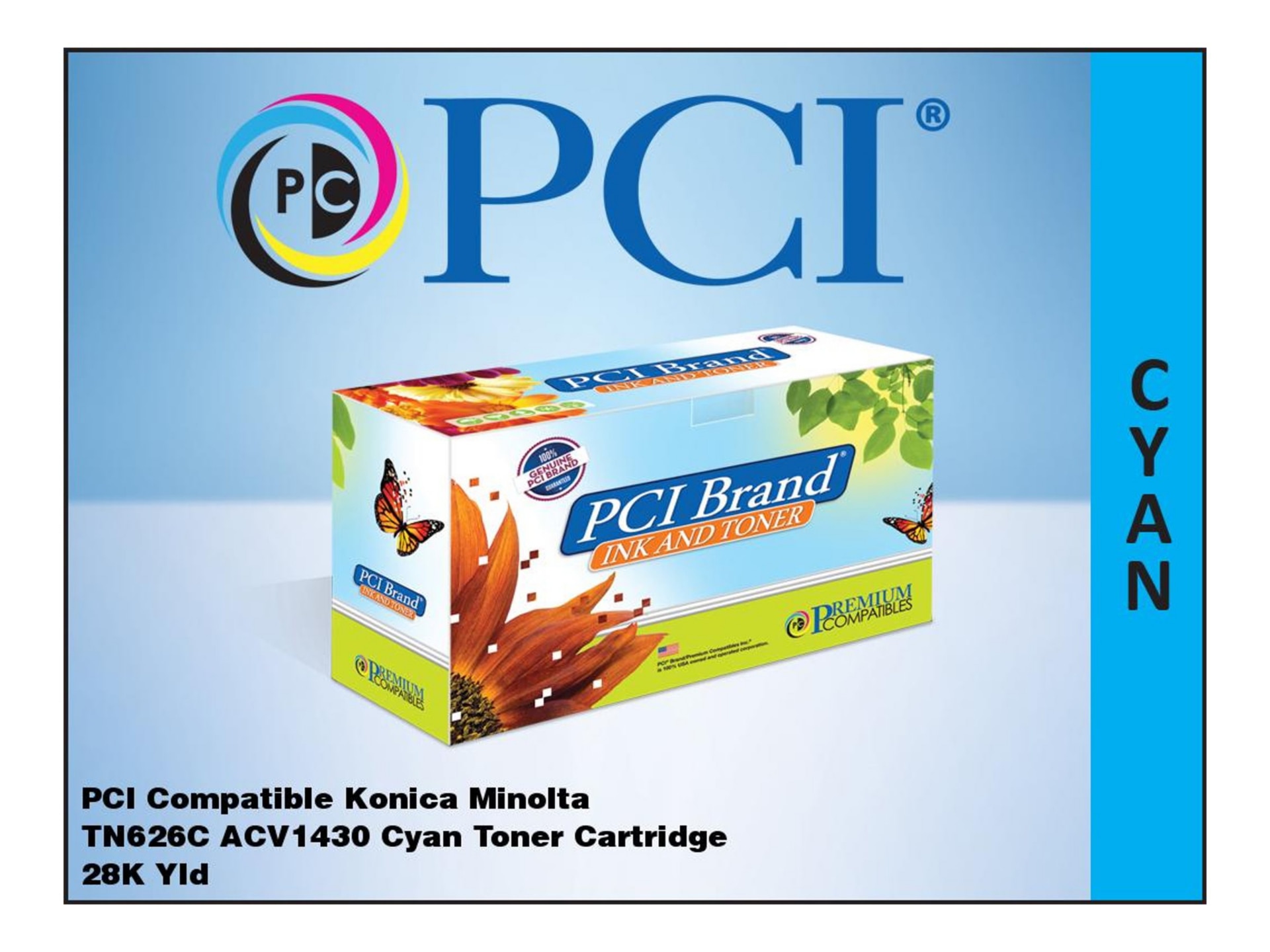PCI Brand - cyan - compatible - remanufactured - toner cartridge (alternative for: Konica Minolta TN328C)