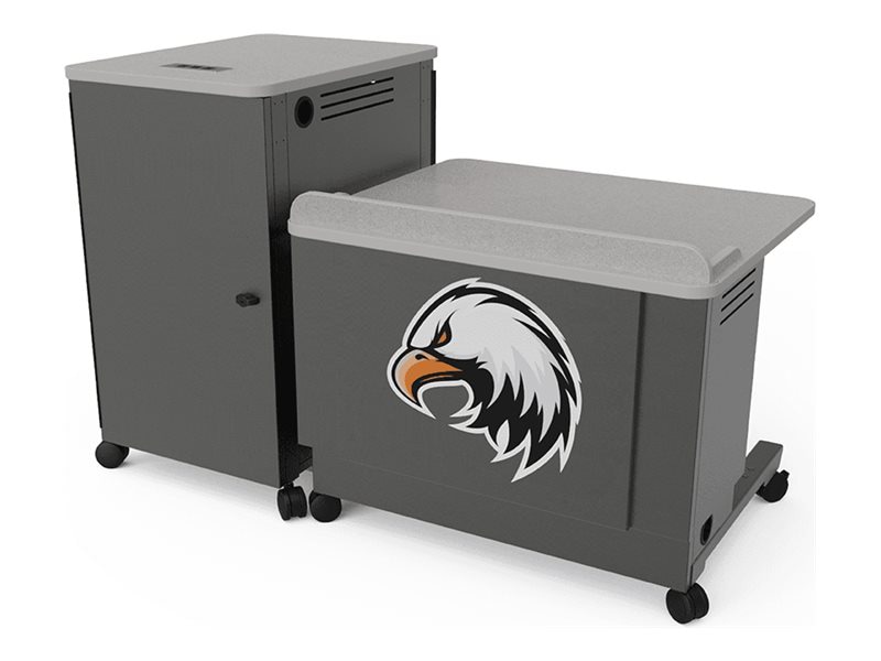 Spectrum Freedom One eLift - lectern - rectangular - graphite talc