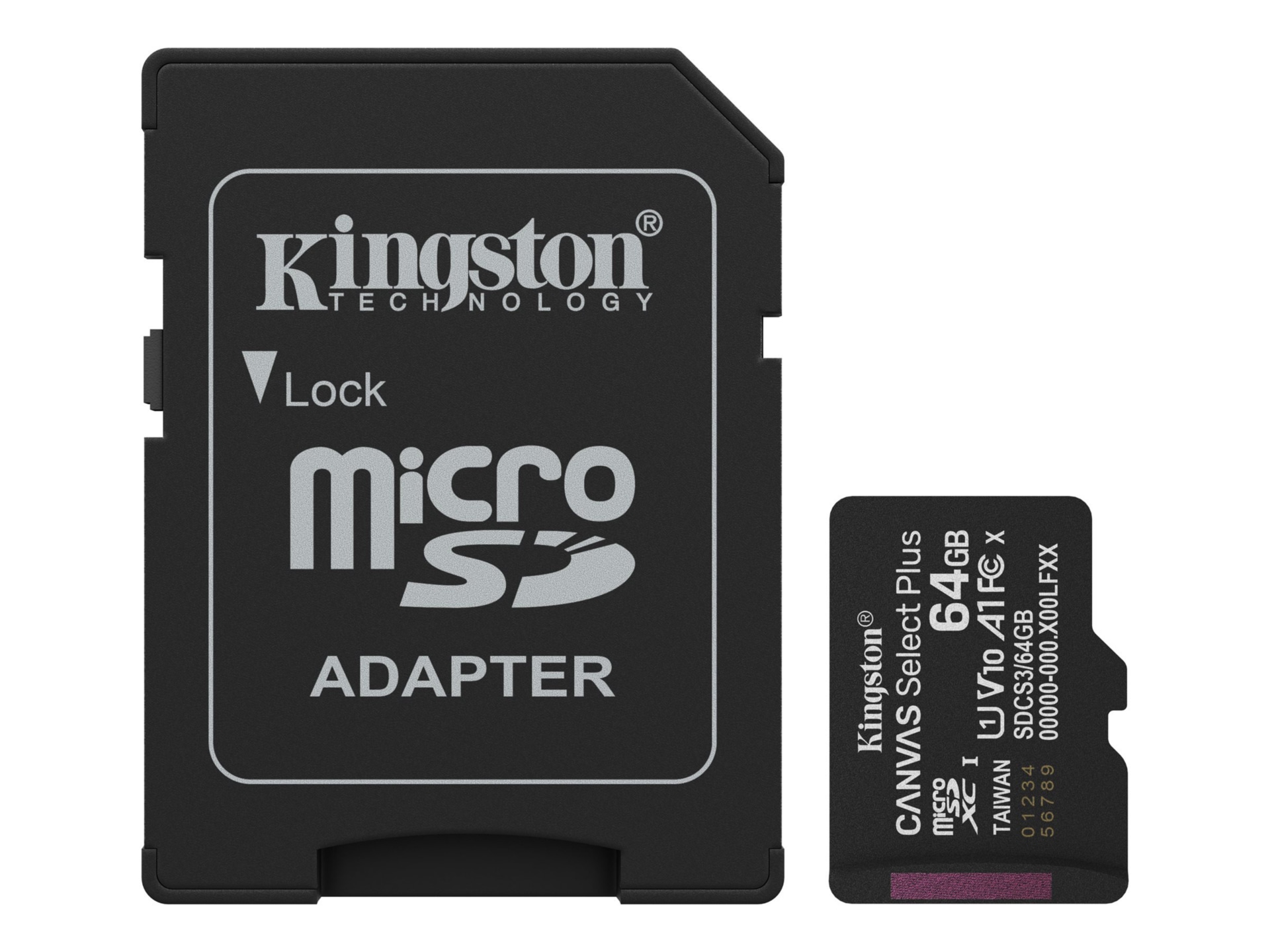 Kingston Canvas Select Plus - flash memory card - 64 GB - microSDXC UHS-I