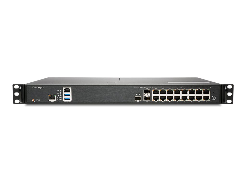 SonicWall Gen 6 NSa Series 2700 - security appliance - with 1 year Advanced