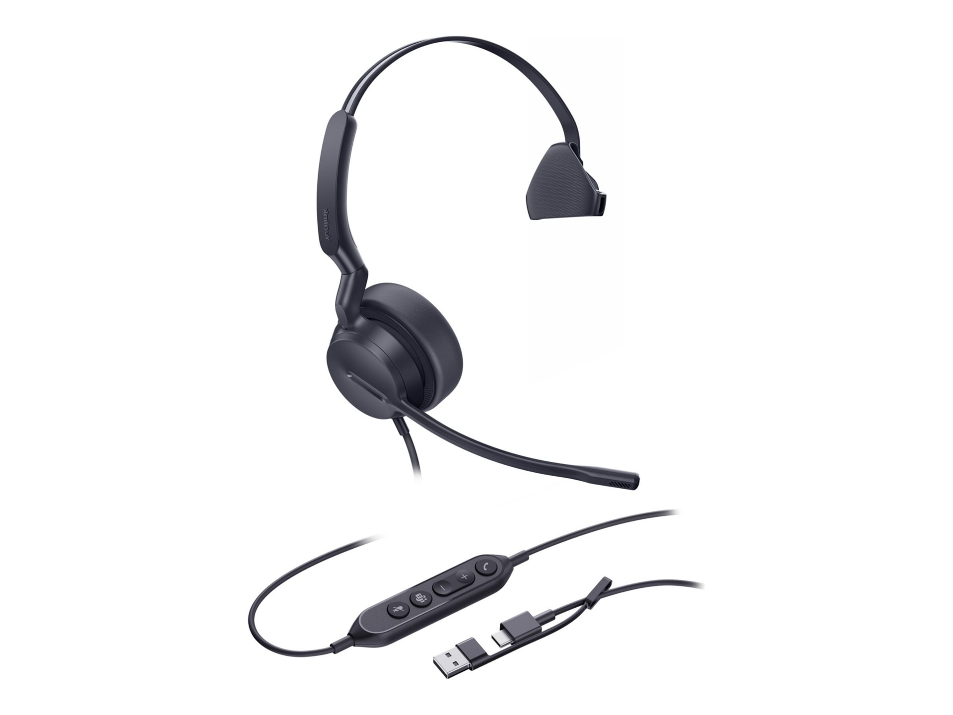 Yealink UH42 Mono - headset - USB-A, USB-C - Microsoft Teams Certified