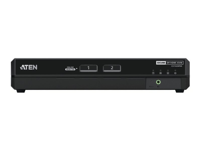 ATEN CS1142DPH4 - KVM / audio switch - 5K, DisplayPort/HDMI Single/Dual Dis