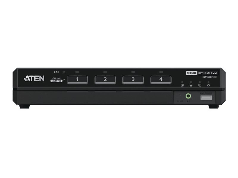 ATEN CS1184DPH4 - KVM / audio switch - 5K, DisplayPort/HDMI Single/Dual Dis