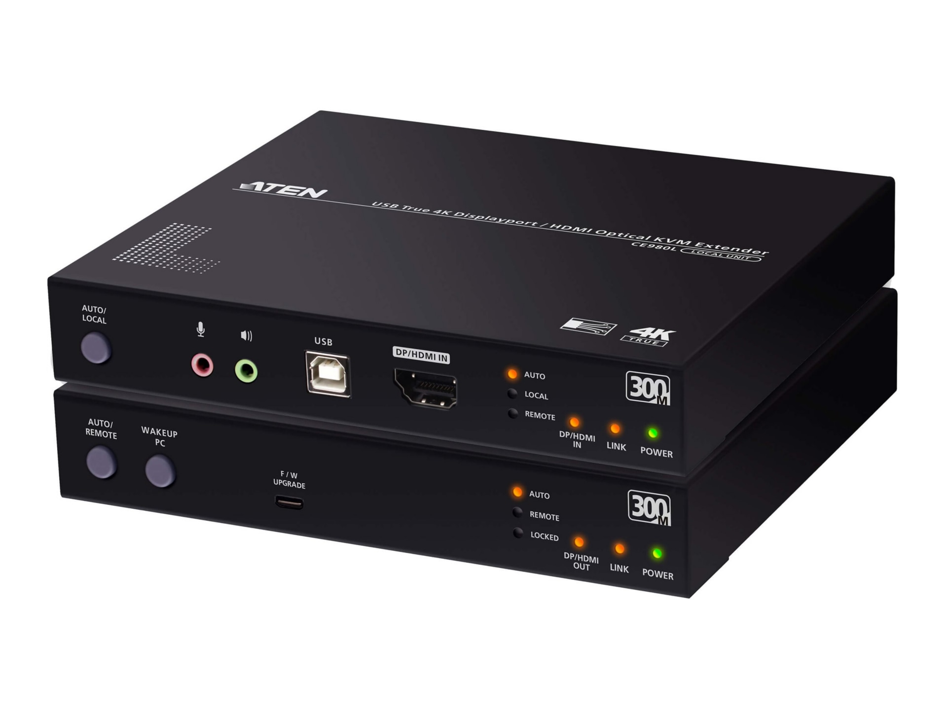 ATEN CE980 - KVM / video / audio switch - USB, Tue 4K - 3 ports - rack-moun