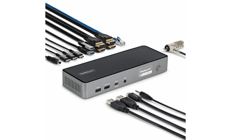 StarTech Triple-Monitor USB-C Docking Station, 140W Laptop