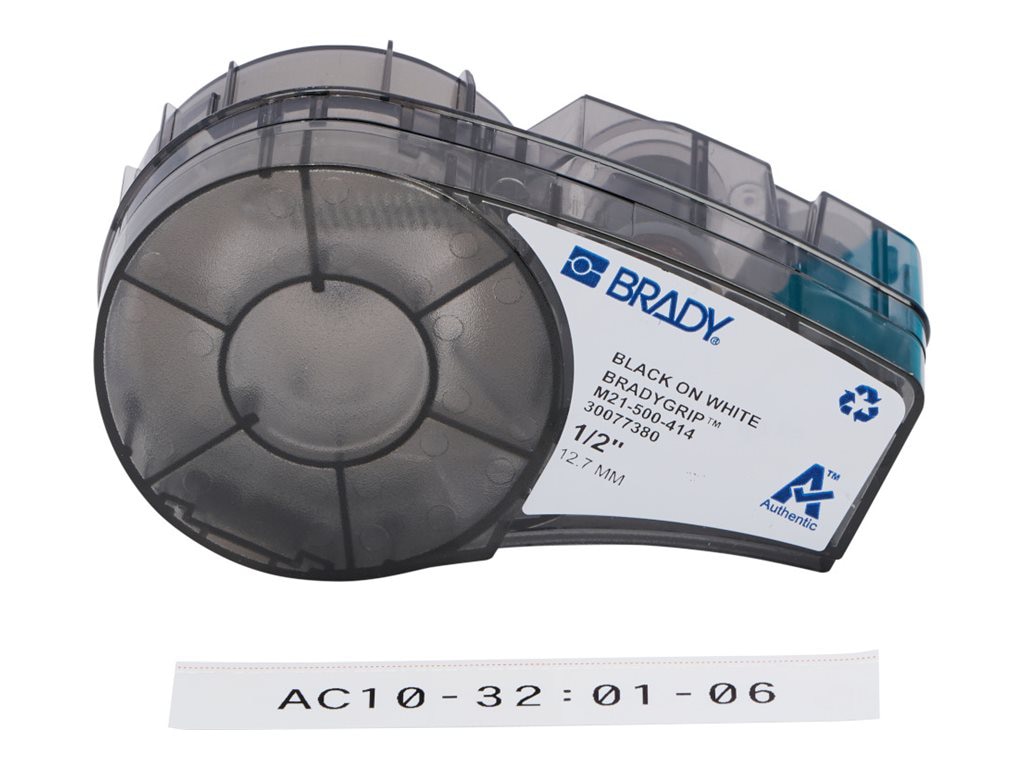 Brady B-414 - label tape - matte - 1 roll(s) - Roll (1.27 cm x 3.05 m)