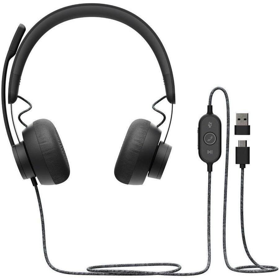 Logitech Zone Wired 2 - Noise-Canceling Headset with Adaptive Hybrid ANC, U