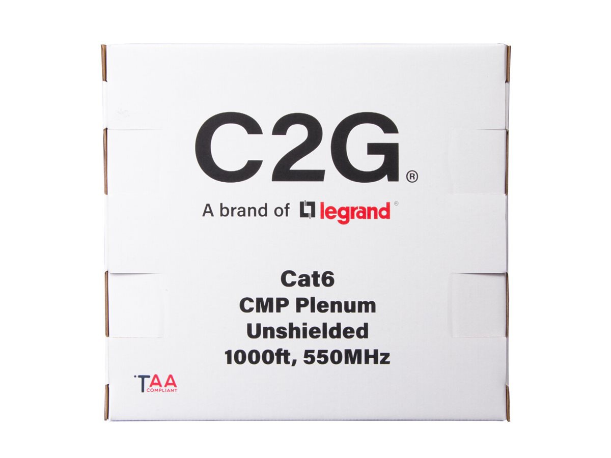 C2G 1000ft (304.8m) TAA-Compliant Cat6 Bulk Unshielded (UTP) Ethernet Netwo