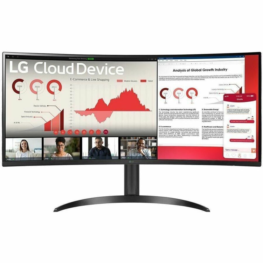 LG 34CR650N-6N All-in-One Thin Client Celeron N5105 Quad-core (4 Core) 2 GHz - Textured Black