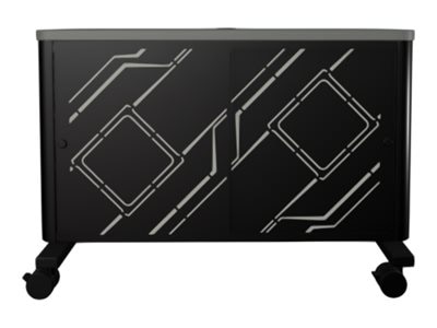 Spectrum Console Gaming Hub cart - for 3 game consoles / headphones - black