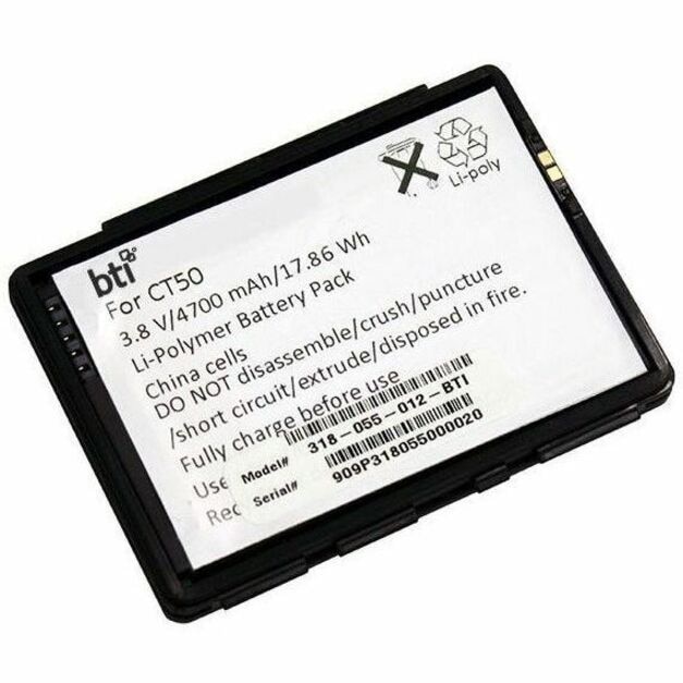 BTI 318-055-012-BTI 3.8V 4700MAH 17.86WH Li-ION SCANNER BATTERY FOR HONEYWE