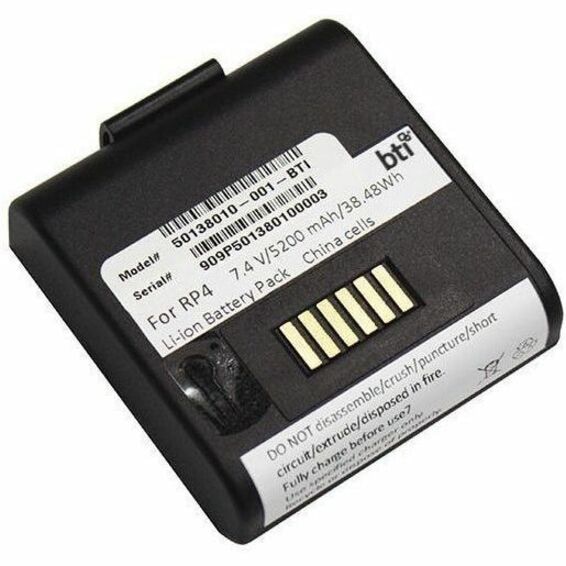 BTI 50138010-001-BTI 7.4V 5200MAH 38.48WH Li-ION SCANNER BATTERY FOR HONEYW