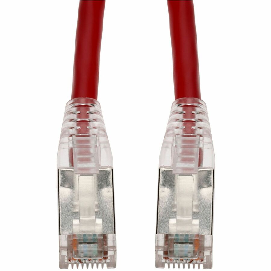 Proline 100ft Red CAT 6 Shielded PVC Ethernet Cable Snagless Easy Clear Boot TAA RJ-45 M/M