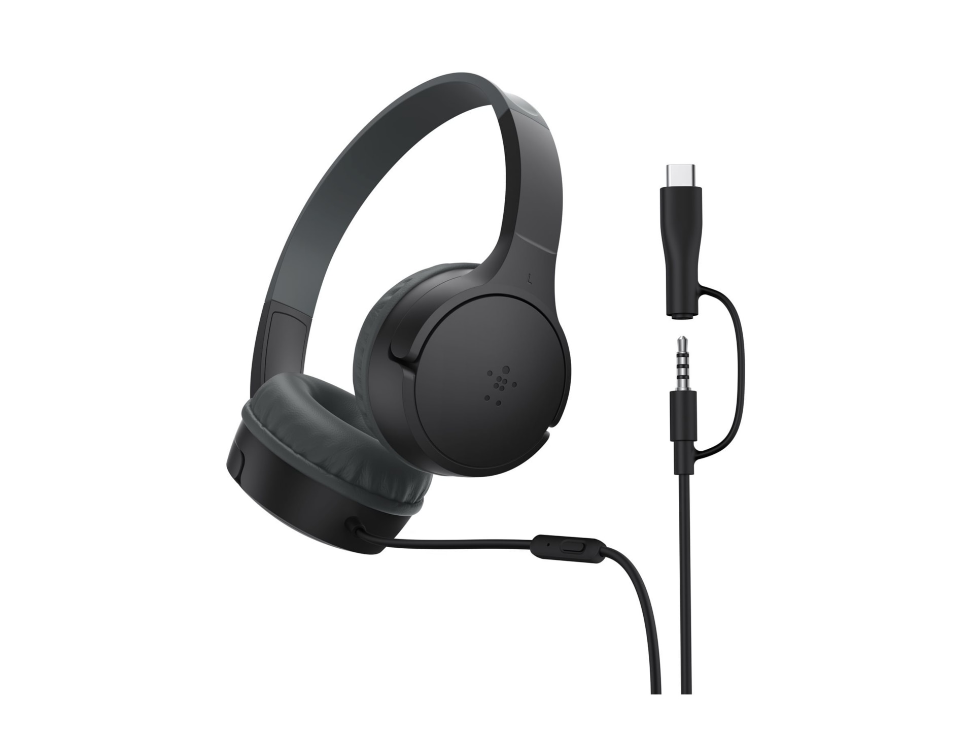 Belkin Wired On-Ear Headphones for Kids w/ Mic - 85db Limit - w/ 3.5mm to U