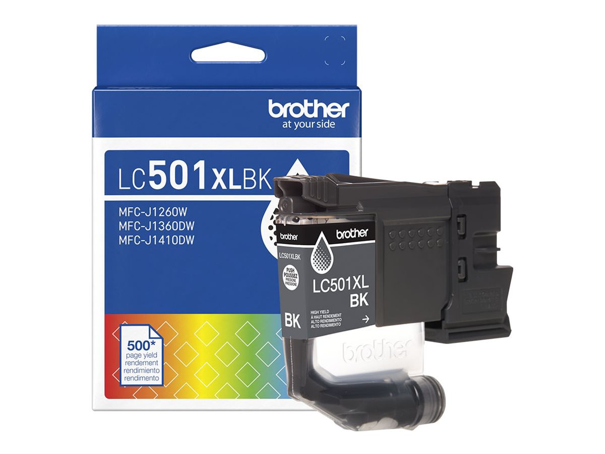 Brother LC501XLBK - High Yield - black - original - ink cartridge