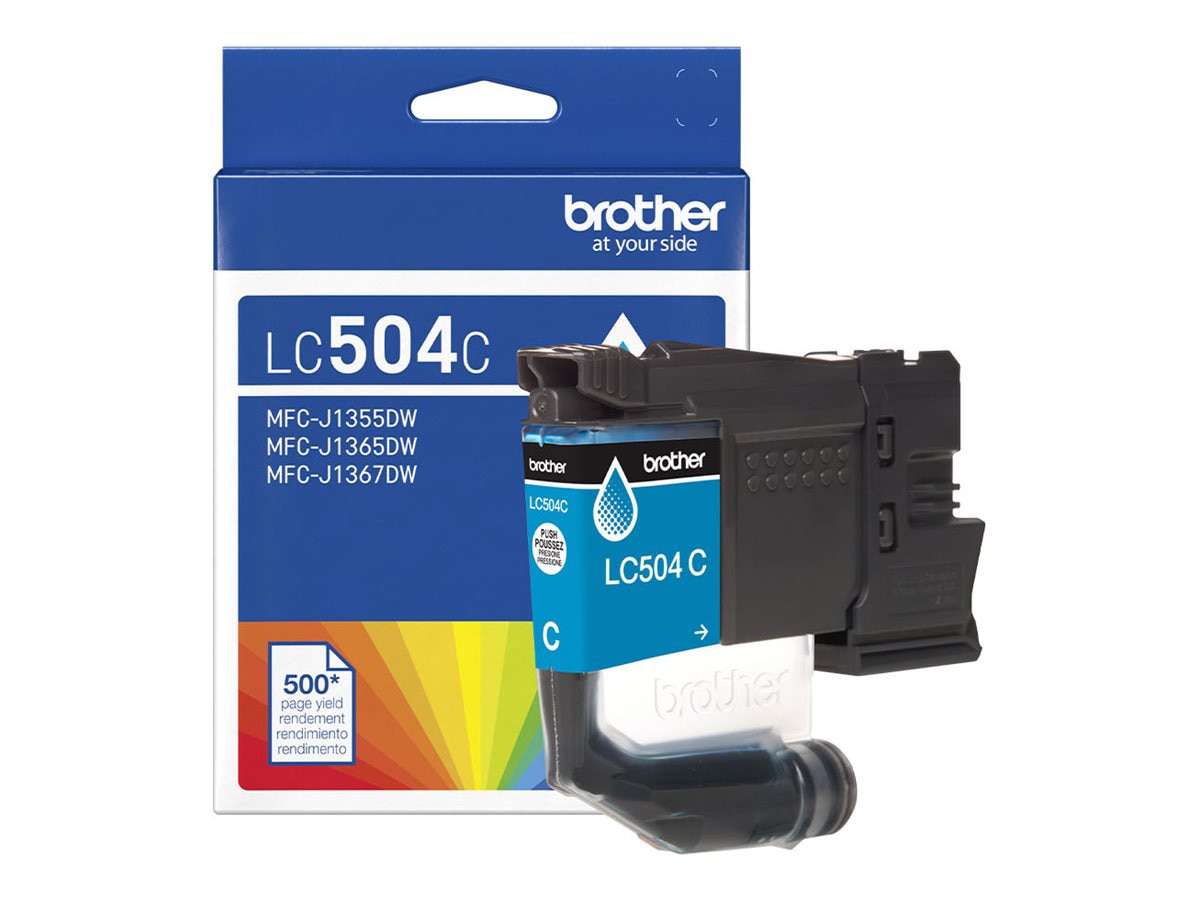 Brother LC504C - cyan - original - ink cartridge