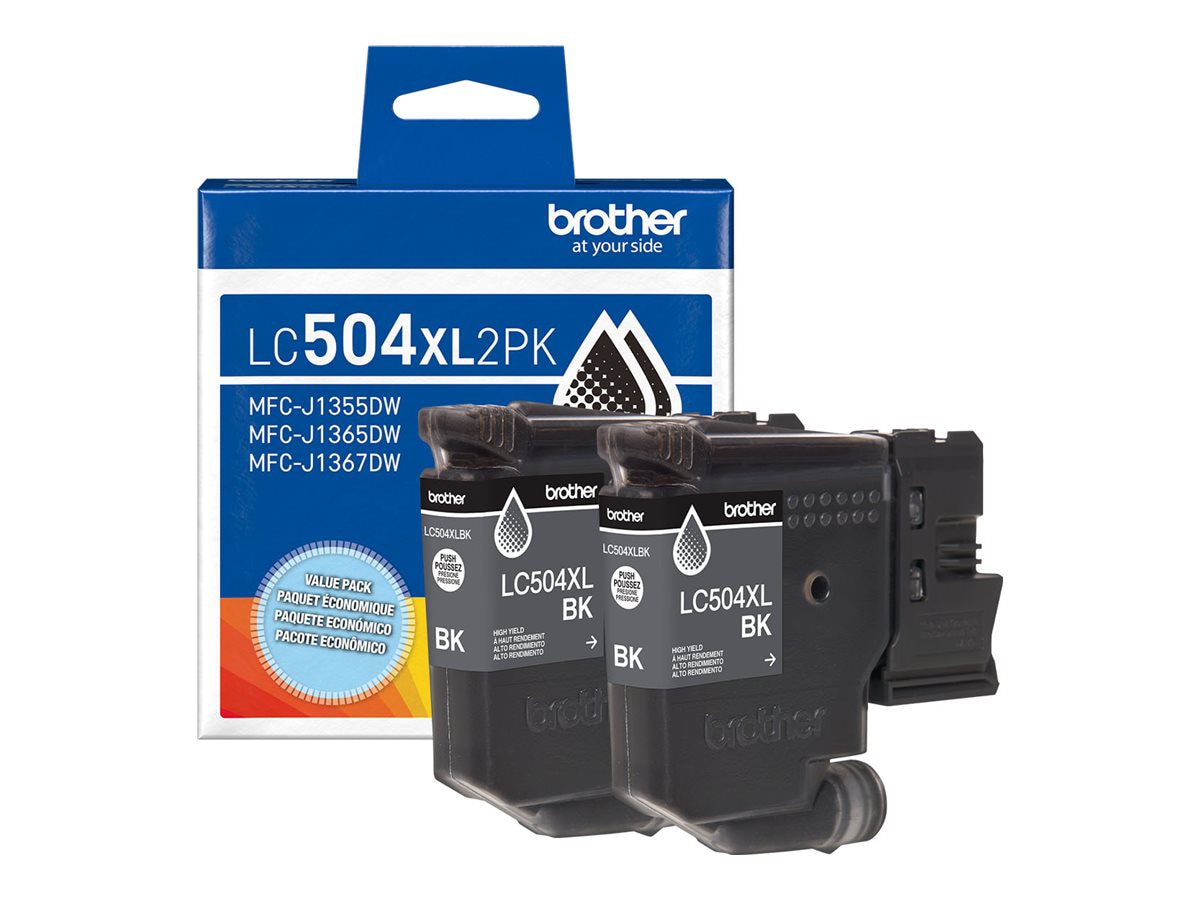 Brother LC504XL2PK - 2-pack - High Yield - black - original - ink cartridge