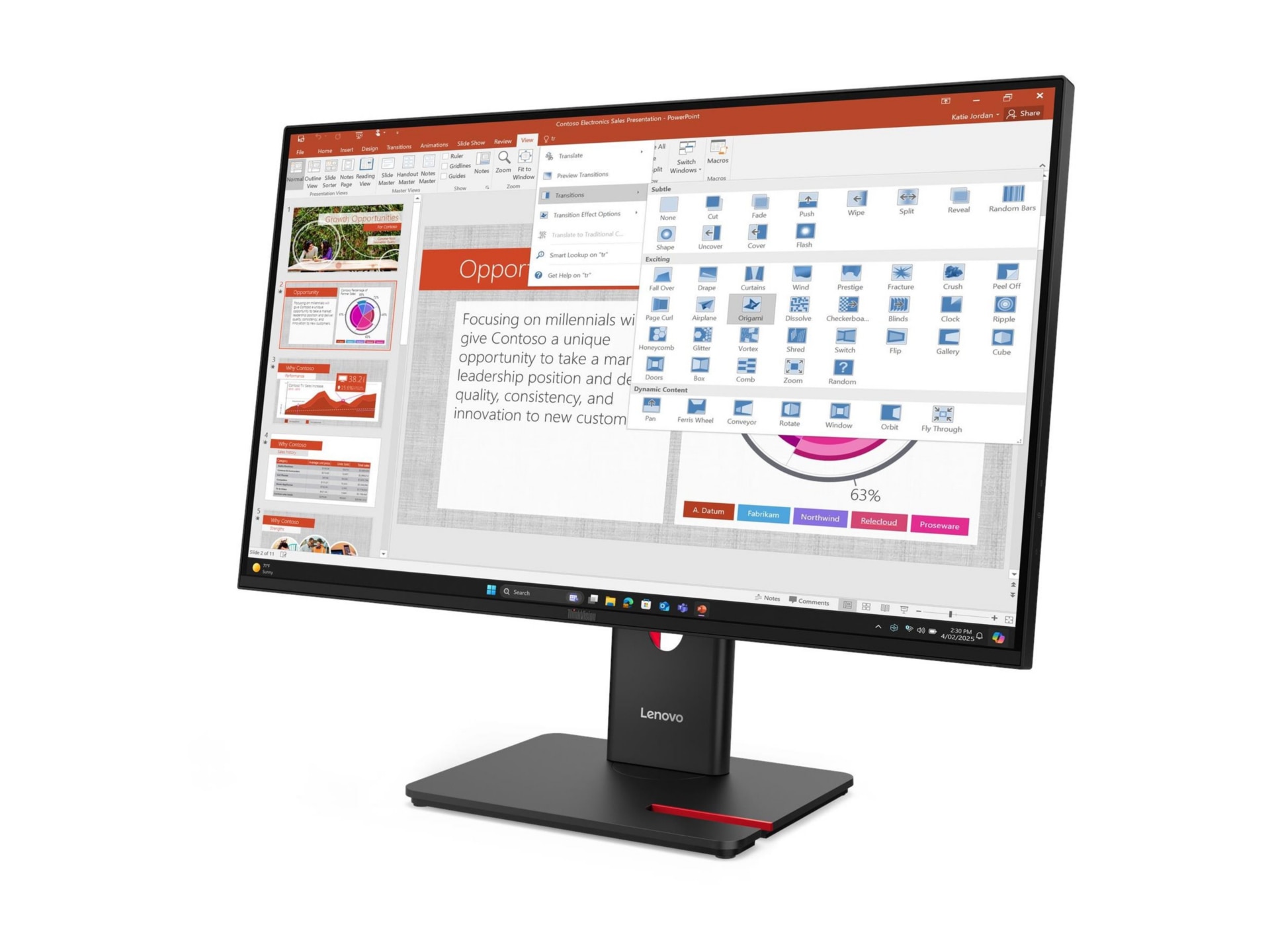 Lenovo ThinkVision T27-40 - LED monitor - Full HD (1080p) - 27"