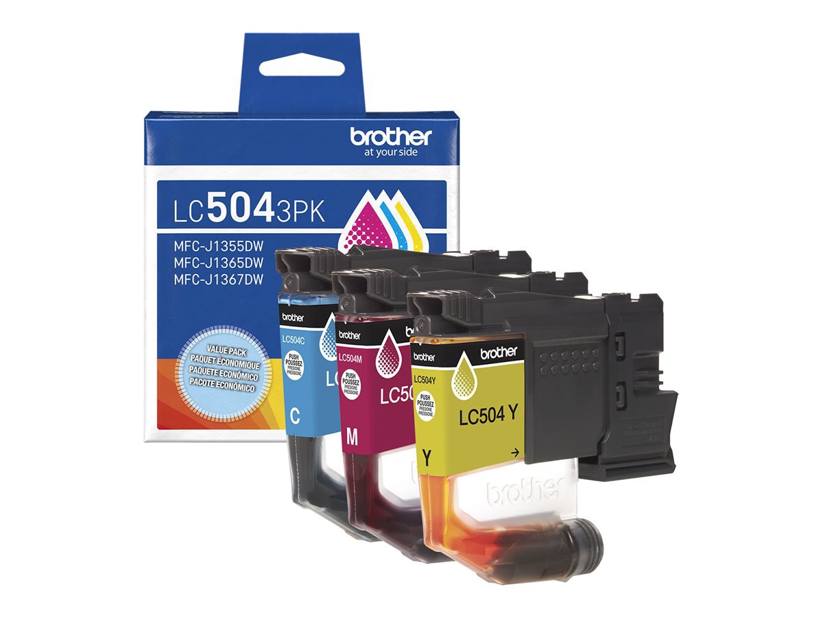 Brother LC5043PK - 3-pack - yellow, cyan, magenta - original - ink cartridge