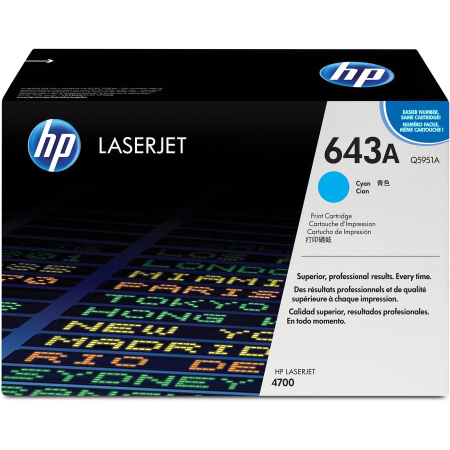HP 643A Cyan Toner Cartridge
