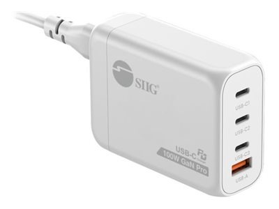 SIIG 3C1A power adapter - GaN, PD, combo, charging station, portable - USB,