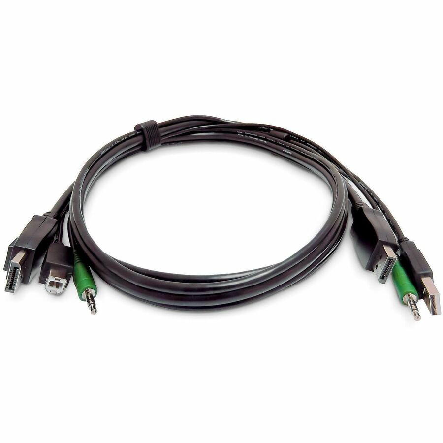 StarTech.com 10ft (3m) Dual-DisplayPort KVM Cable, USB 2.0, 3.5mm Audio, Un