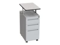 MooreCo Modular Teacher's Desk - file cabinet - 3 drawers - 1 shelves