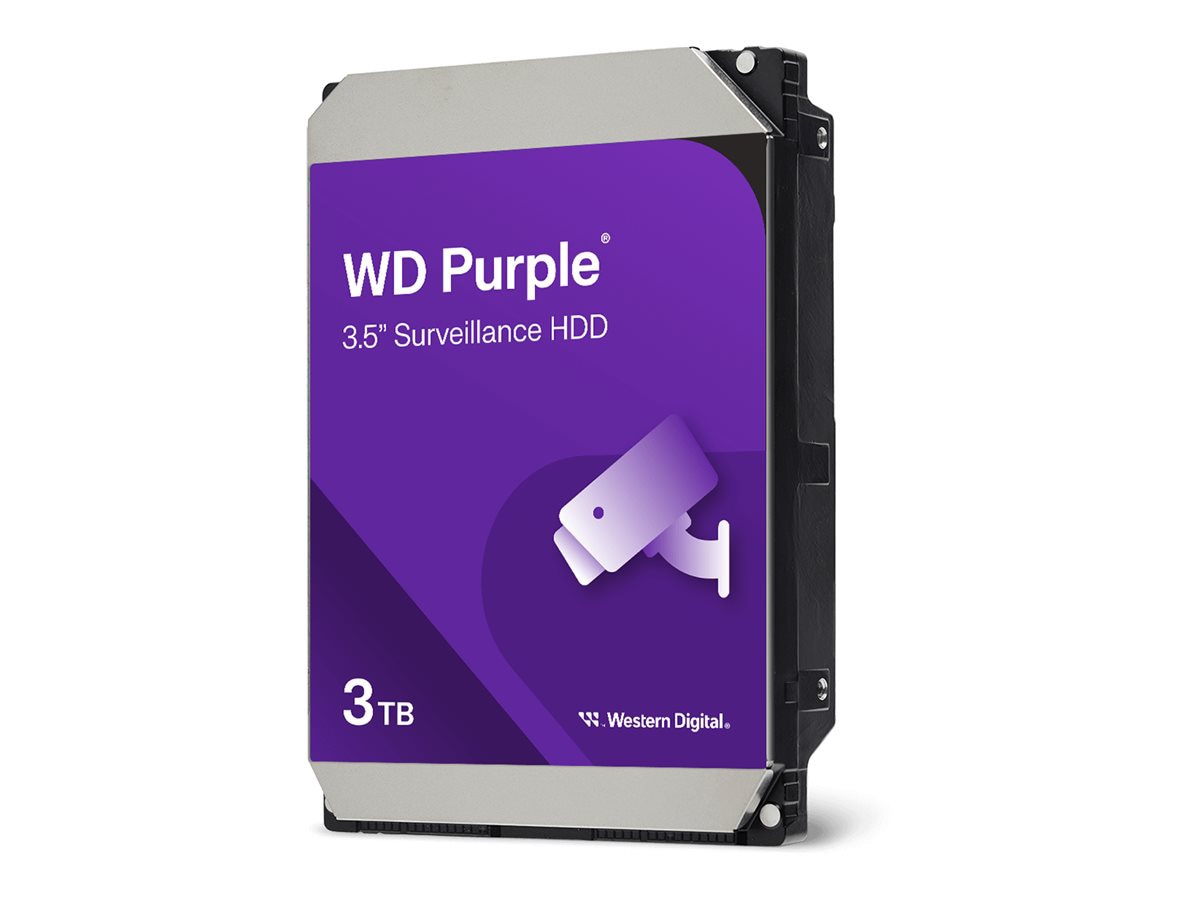 WD Purple WD33PURZ - hard drive - 3 TB - surveillance - SATA 6Gb/s