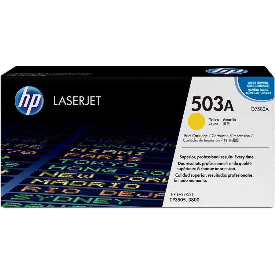 HP 503A (Q7582A) Original Laser Toner Cartridge - Single Pack - Yellow - 1 Each