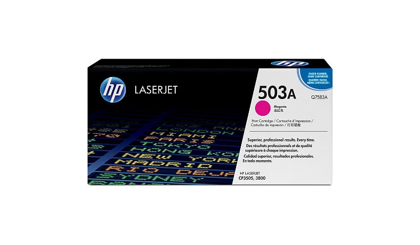 HP 503A (Q7583A) Original Laser Toner Cartridge - Single Pack - Magenta - 1 Each