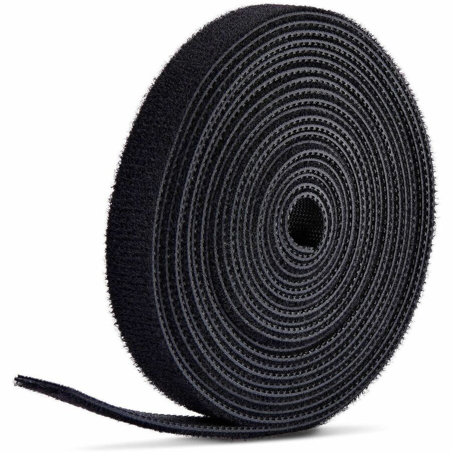 StarTech.com 75ft (22.8m) Hook and Loop Roll, 0.5in Wide, Black, Cut-to-Siz