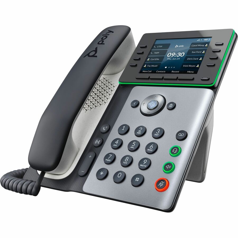Poly Edge E350 IP Phone - Corded - Corded/Cordless - Wi-Fi, Bluetooth - Des