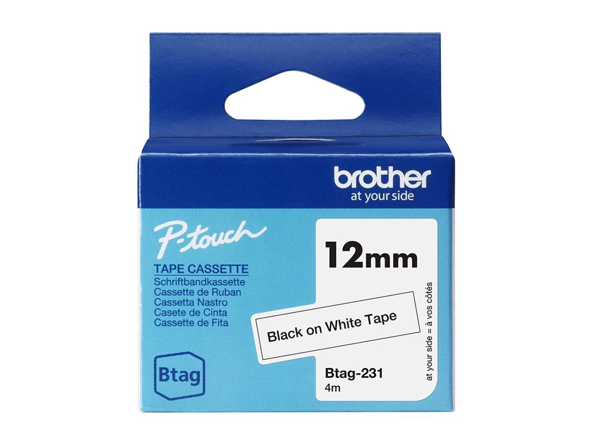Brother BTAG-231 - label tape - 1 cassette(s) - Roll (1.2 cm x 4 m)