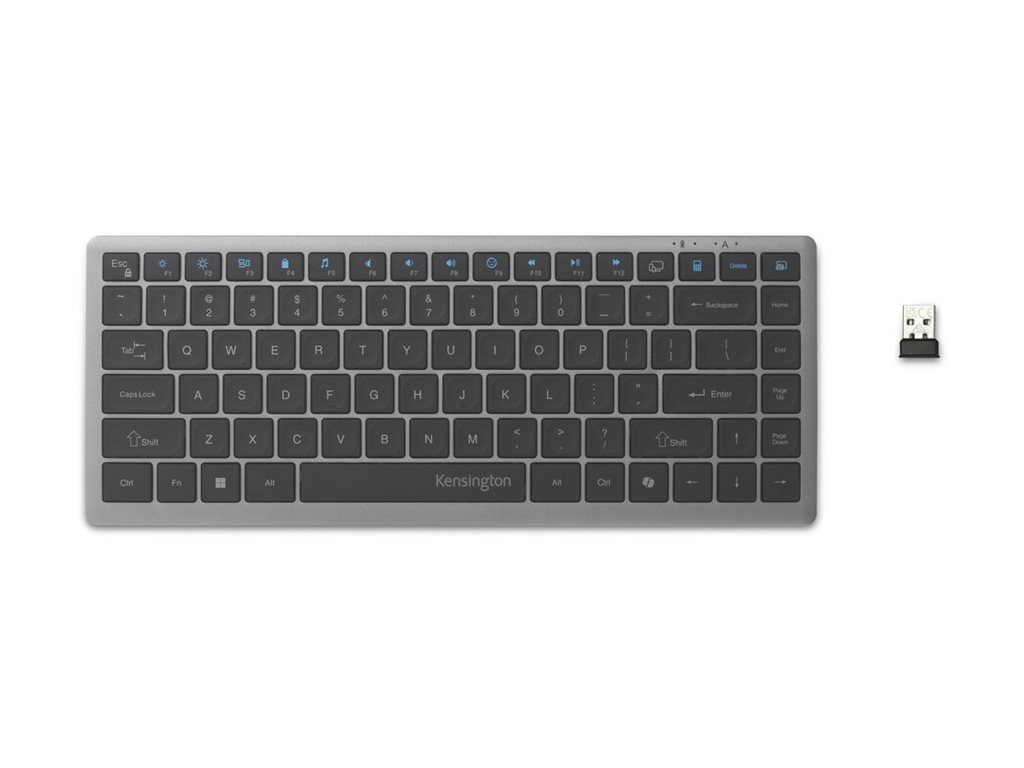 Kensington KB435 EQ - keyboard - multi-device, rechargeable compact - space