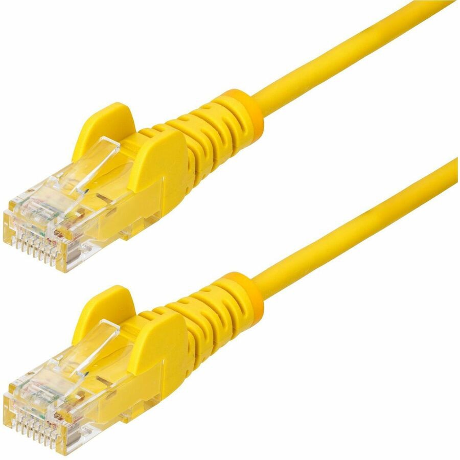 StarTech 7ft Yellow Slim CAT6 Ethernet Cable, Snagless RJ45, LSZH, 28AWG Ba