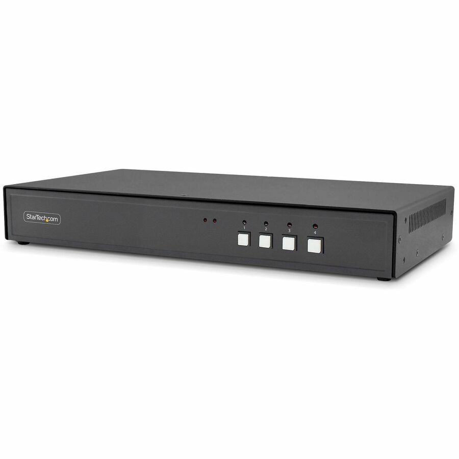 StarTech.com Secure 4-Port KVM Switch, DVI, NIAP 4.0, Metal Housing, CAC Po